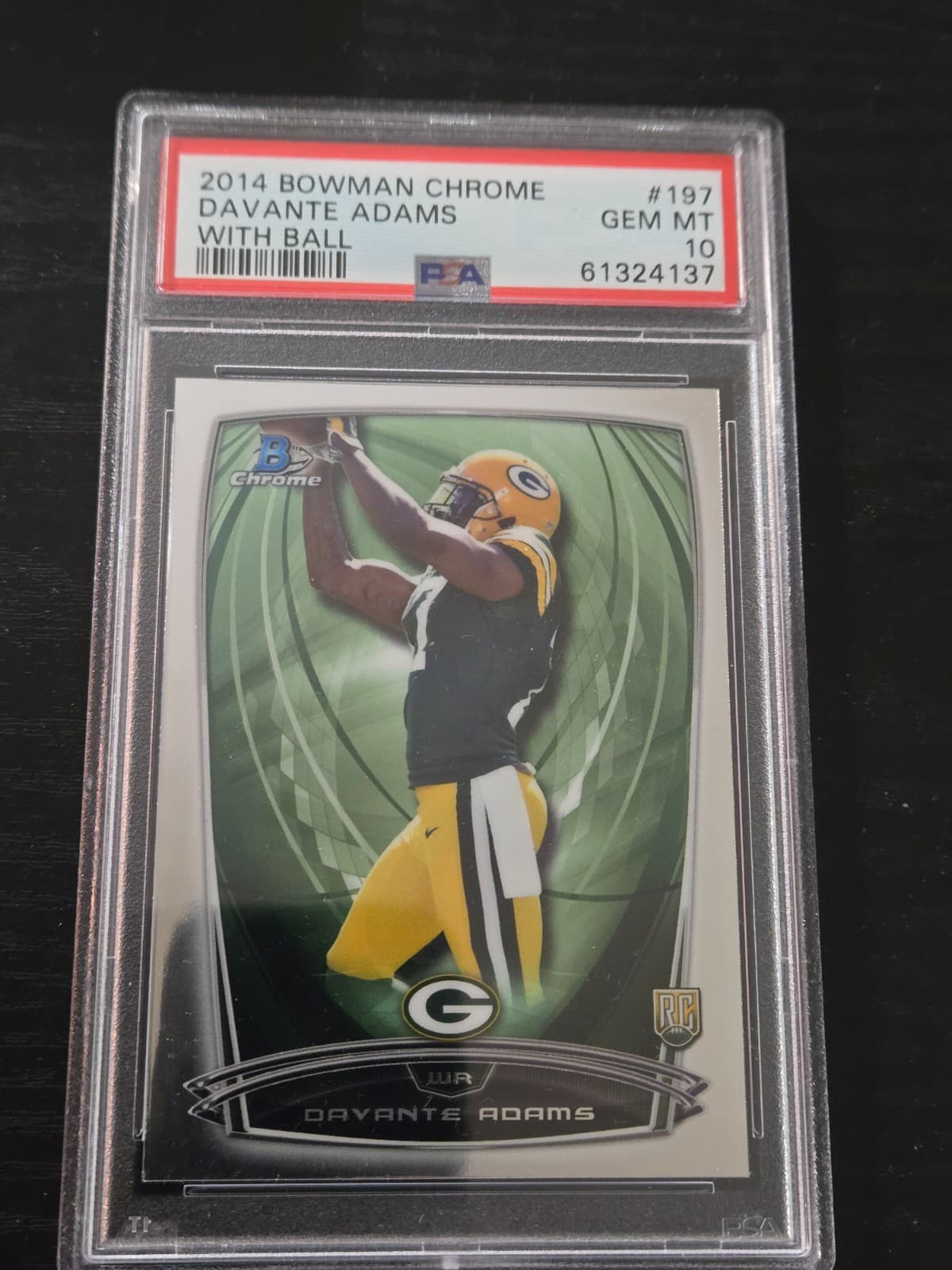 Davante Adams Bowman Chrome #197 With Ball