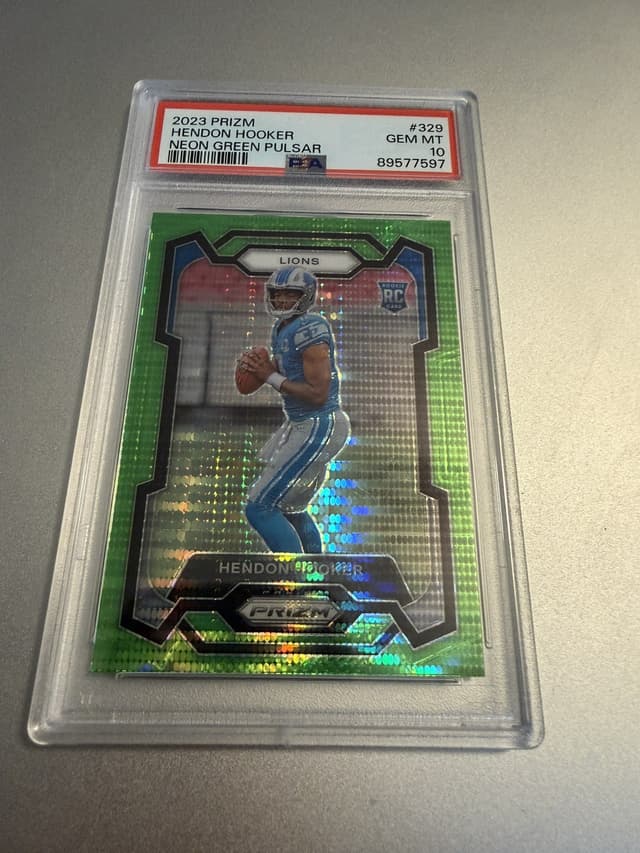 Hendon Hooker Panini Prizm #329 Neon Green Pulsar