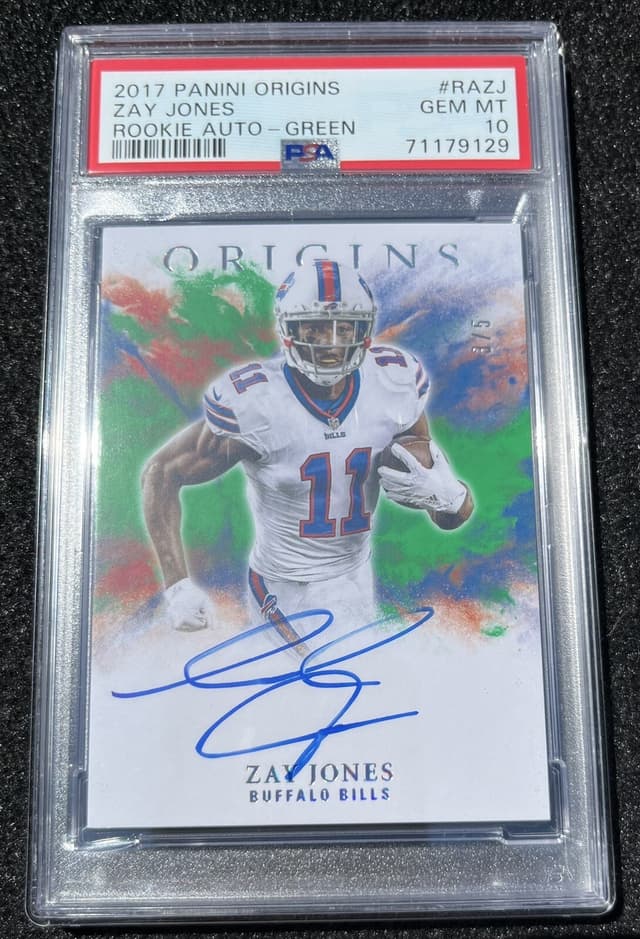 Zay Jones Panini Origins Rookie Autographs #RAZJ Green