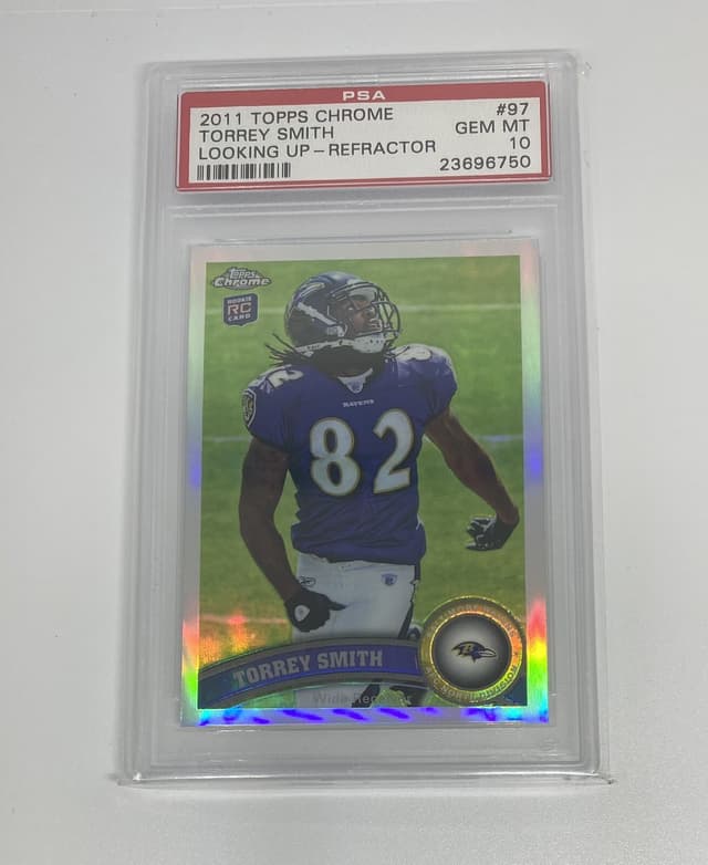 Torrey Smith Topps Chrome #97 Looking Up-Refractor