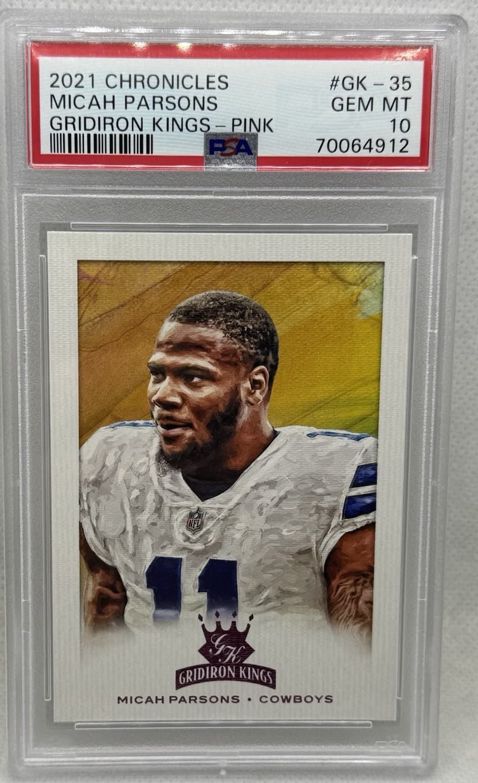 Micah Parsons Panini Chronicles Gridiron Kings #GK35 Pink