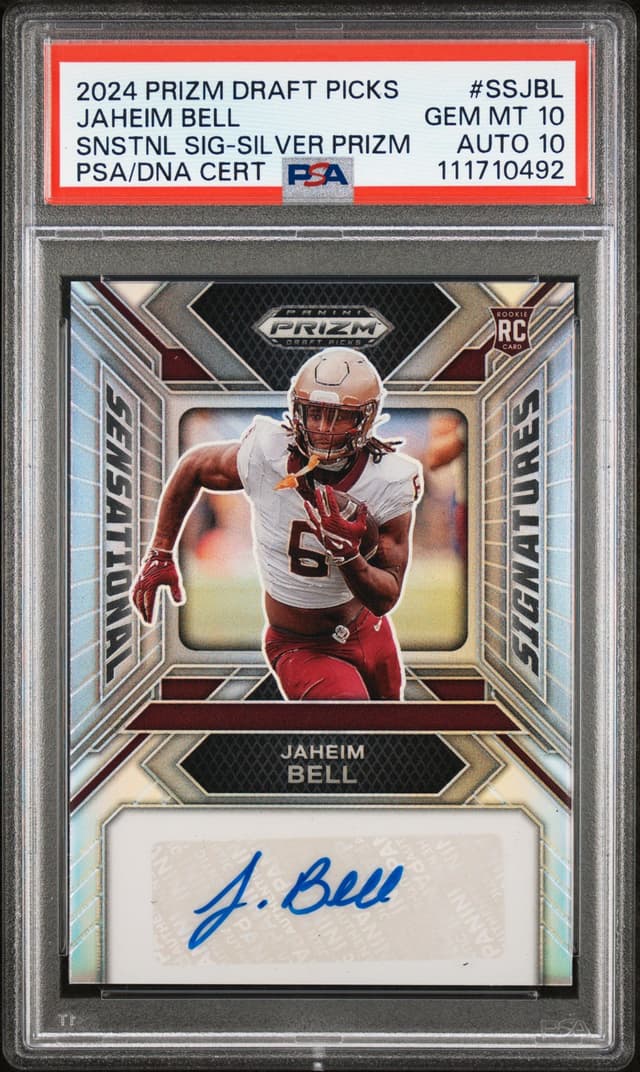 Jaheim Bell Panini Prizm Draft Picks Sensational Signatures #SSJBL Base