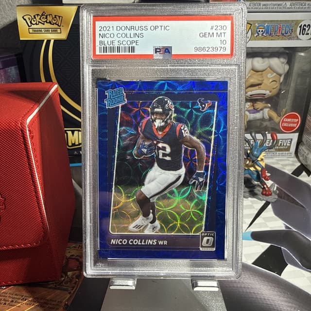 Nico Collins Panini Donruss Optic #230 Blue Scope
