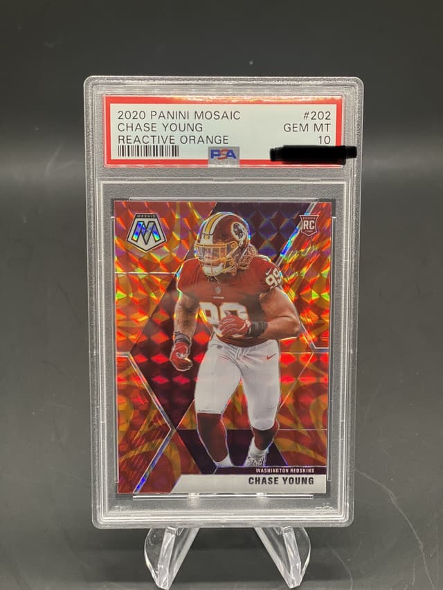 Chase Young Panini Mosaic #202 Reactive Orange