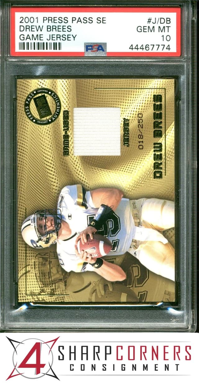 Drew Brees Press Pass Se Game Jersey #JDB Game Jersey