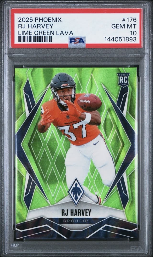 RJ Harvey Panini Phoenix #176 Lime Green Lava