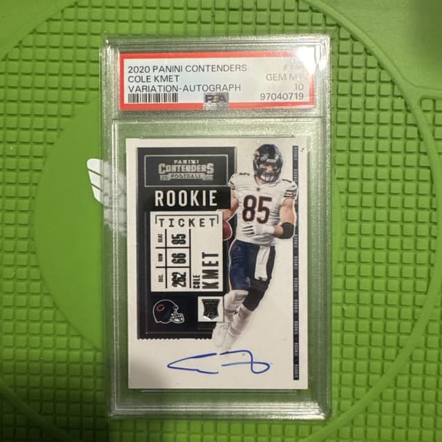 Cole Kmet Panini Contenders #118 Variation-Autograph