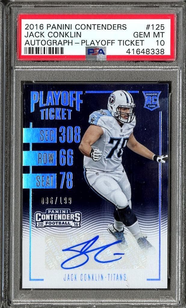 Jack Conklin Panini Contenders #125 Autograph-Playoff Ticket