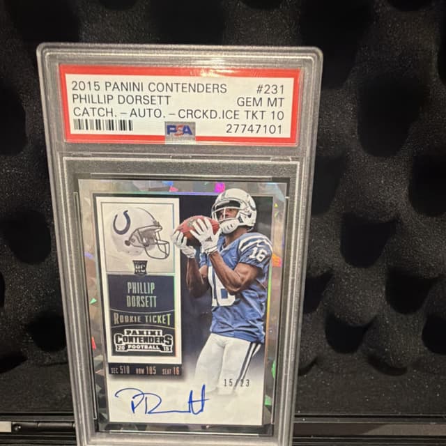 Phillip Dorsett Panini Contenders #231 Autograph-Cracked Ice