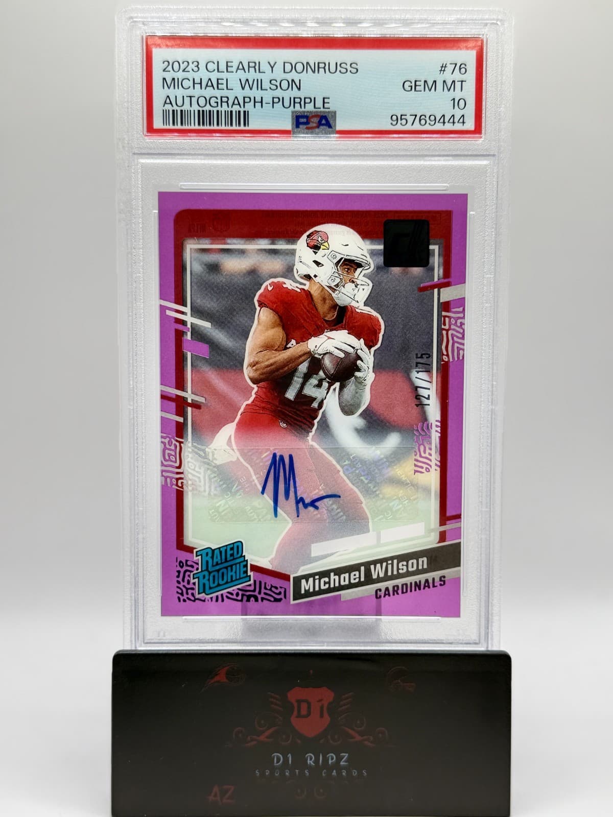 Michael Wilson Panini Clearly Donruss #76 Autograph-Purple