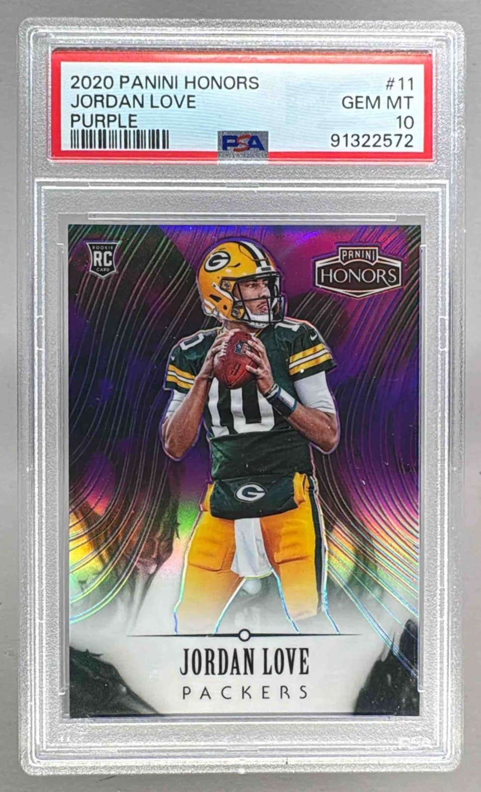 Jordan Love Panini Honors #11 Purple