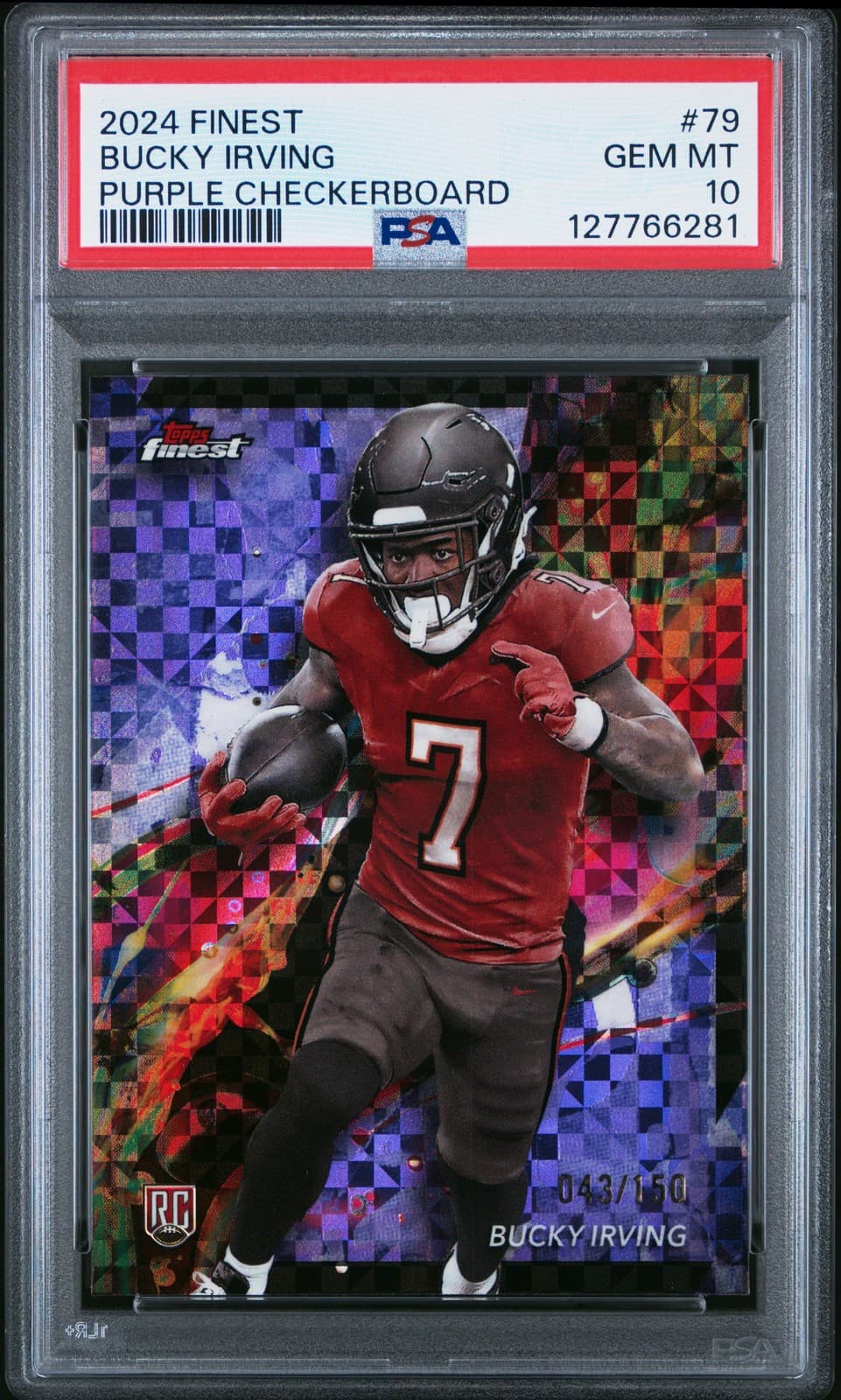 Bucky Irving Topps Finest #79 Purple Checkerboard