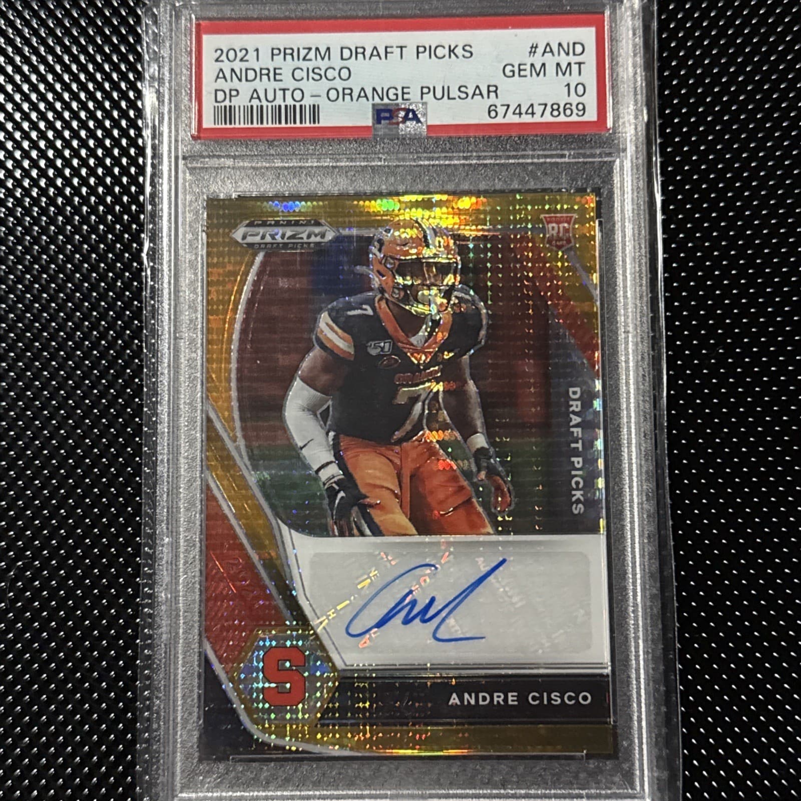 Andre Cisco Panini Prizm Draft Picks Draft Picks Autographs #AND Orange Pulsar