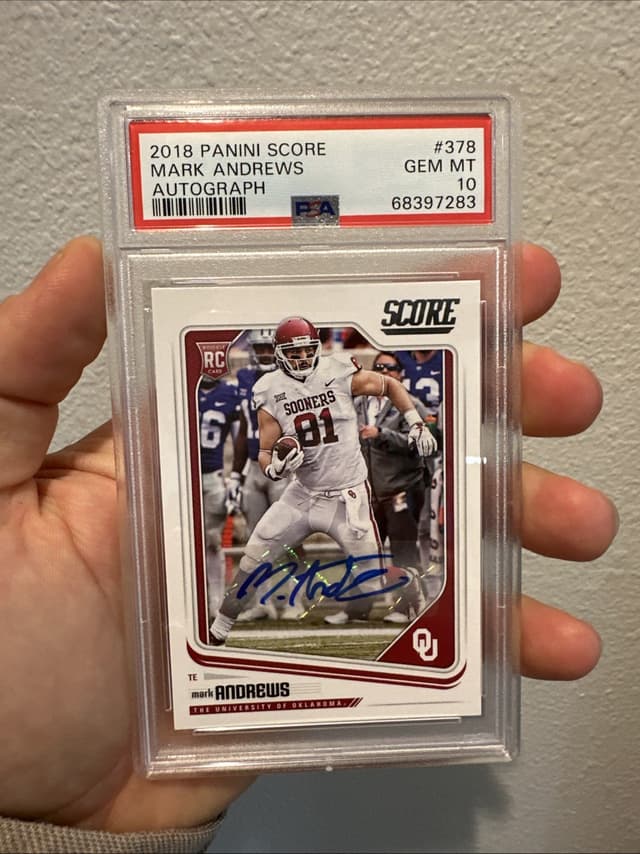 Mark Andrews Panini Score #378 Autograph