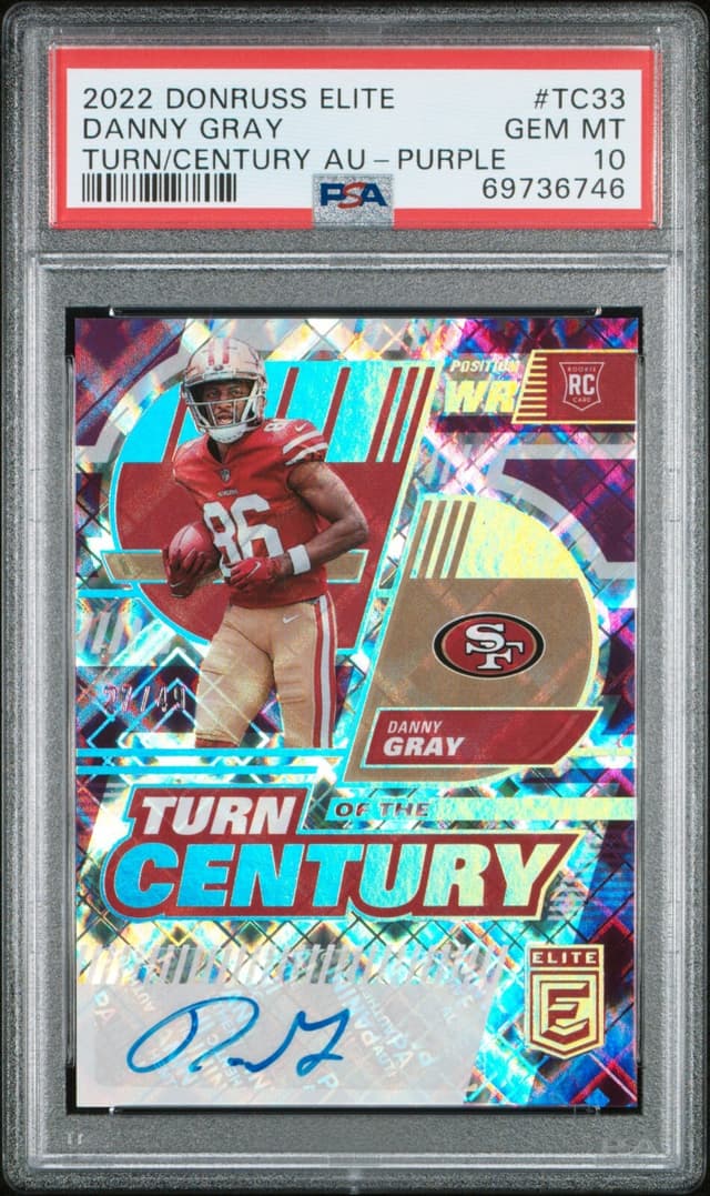 Danny Gray Panini Donruss Elite Turn of the Century Autographs #TC33 Purple