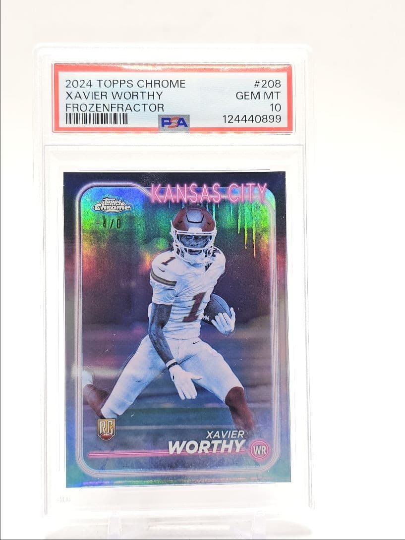 Xavier Worthy Topps Chrome #208 Frozenfractor