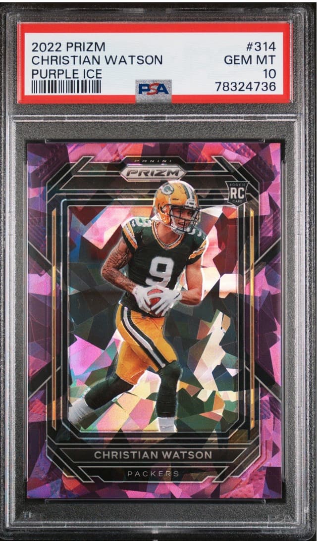 Christian Watson Panini Prizm #314 Purple Ice