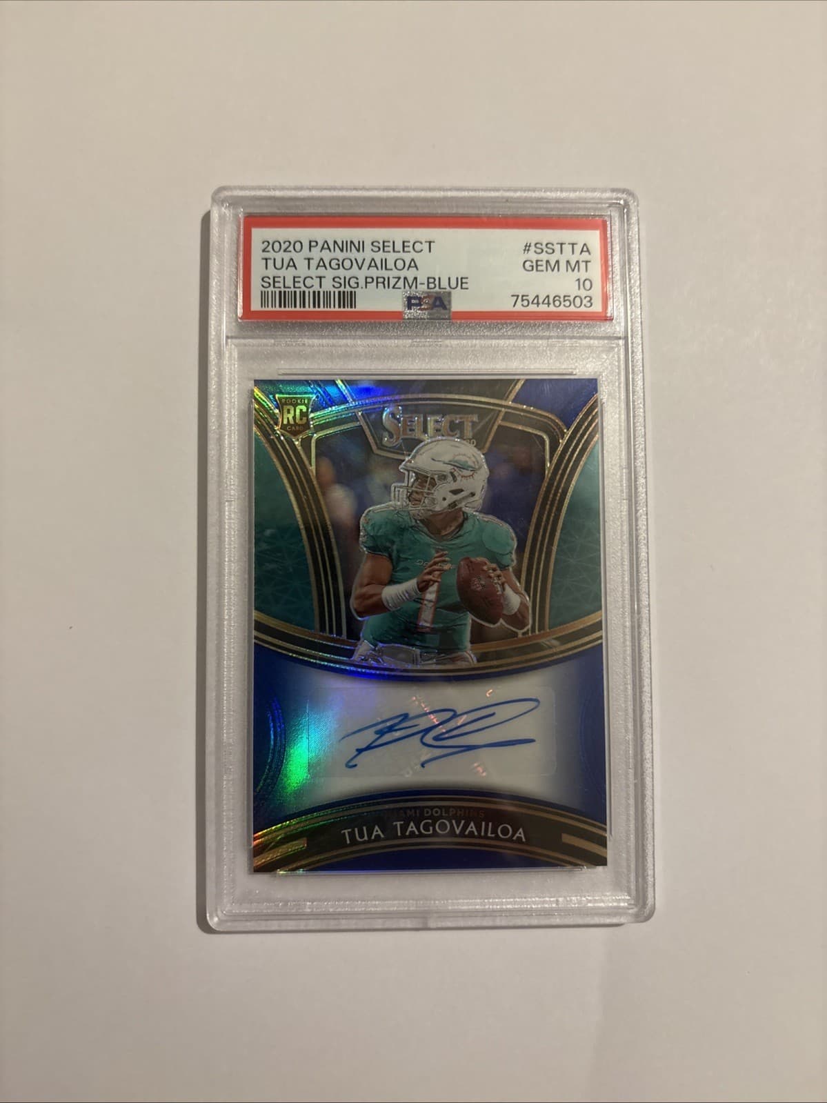 Tua Tagovailoa Panini Select Rookie Signatures #TTA Blue