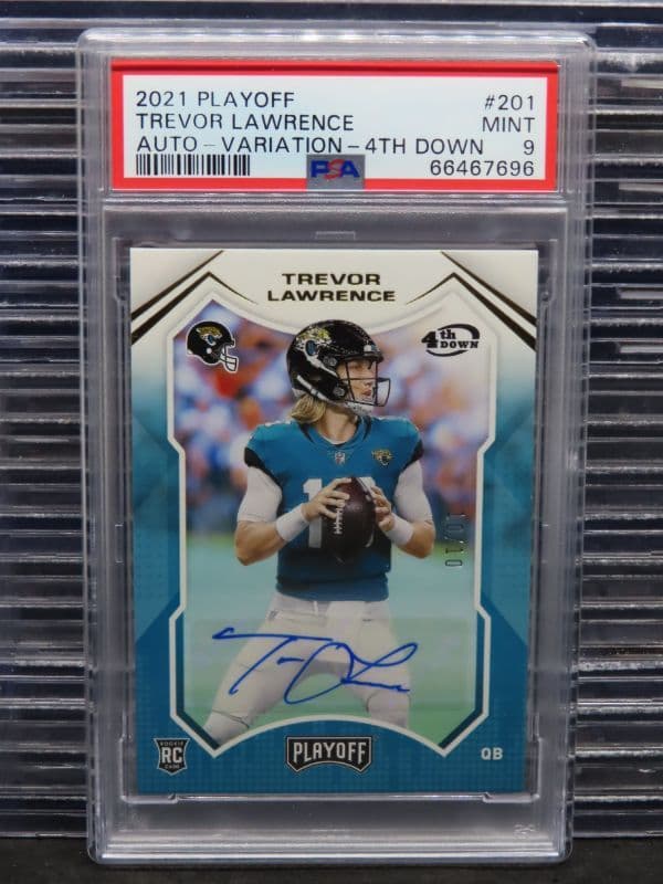 Trevor Lawrence Panini Playoff #201 Autograph-Variation-4th Down