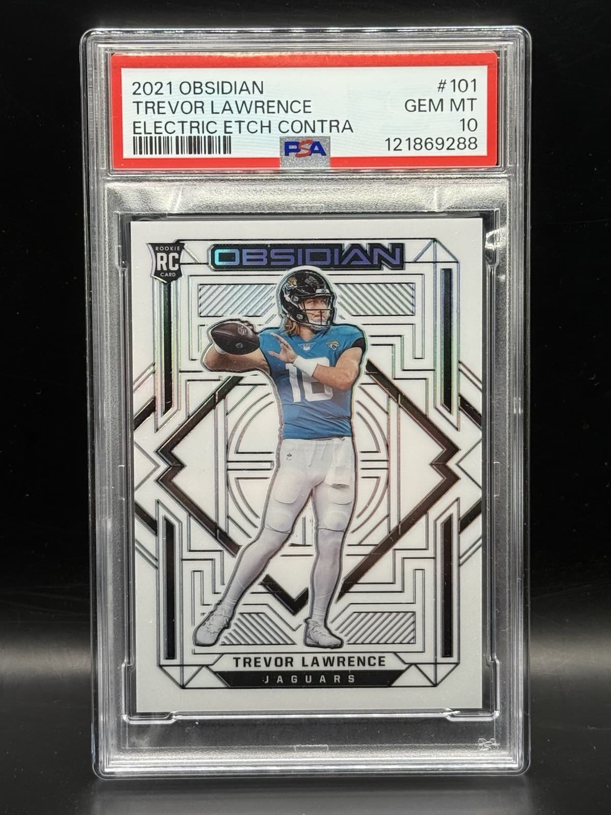 Trevor Lawrence Panini Obsidian #101 Electric Etch Contra