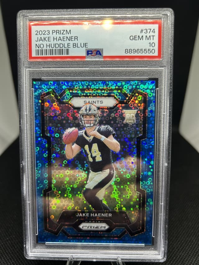 Jake Haener Panini Prizm #374 No Huddle Blue