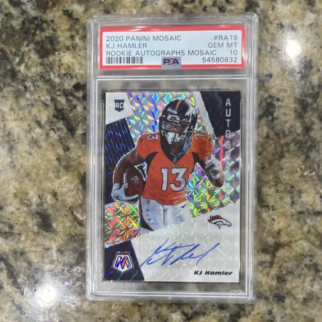 KJ Hamler Panini Mosaic Rookie Autographs Mosaic #RA19 Base