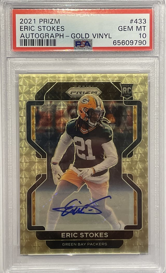 Eric Stokes Panini Prizm #433 Autograph-Gold Vinyl