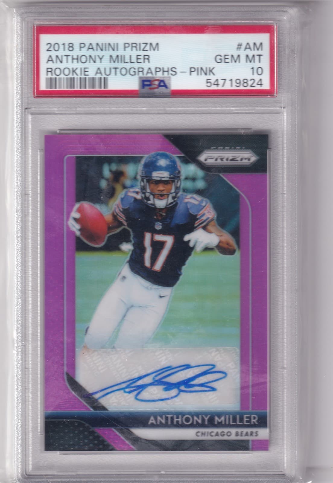 Anthony Miller Panini Prizm Rookie Autographs #AM Pink