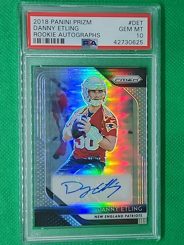 Danny Etling Panini Prizm Rookie Autographs #DET Base