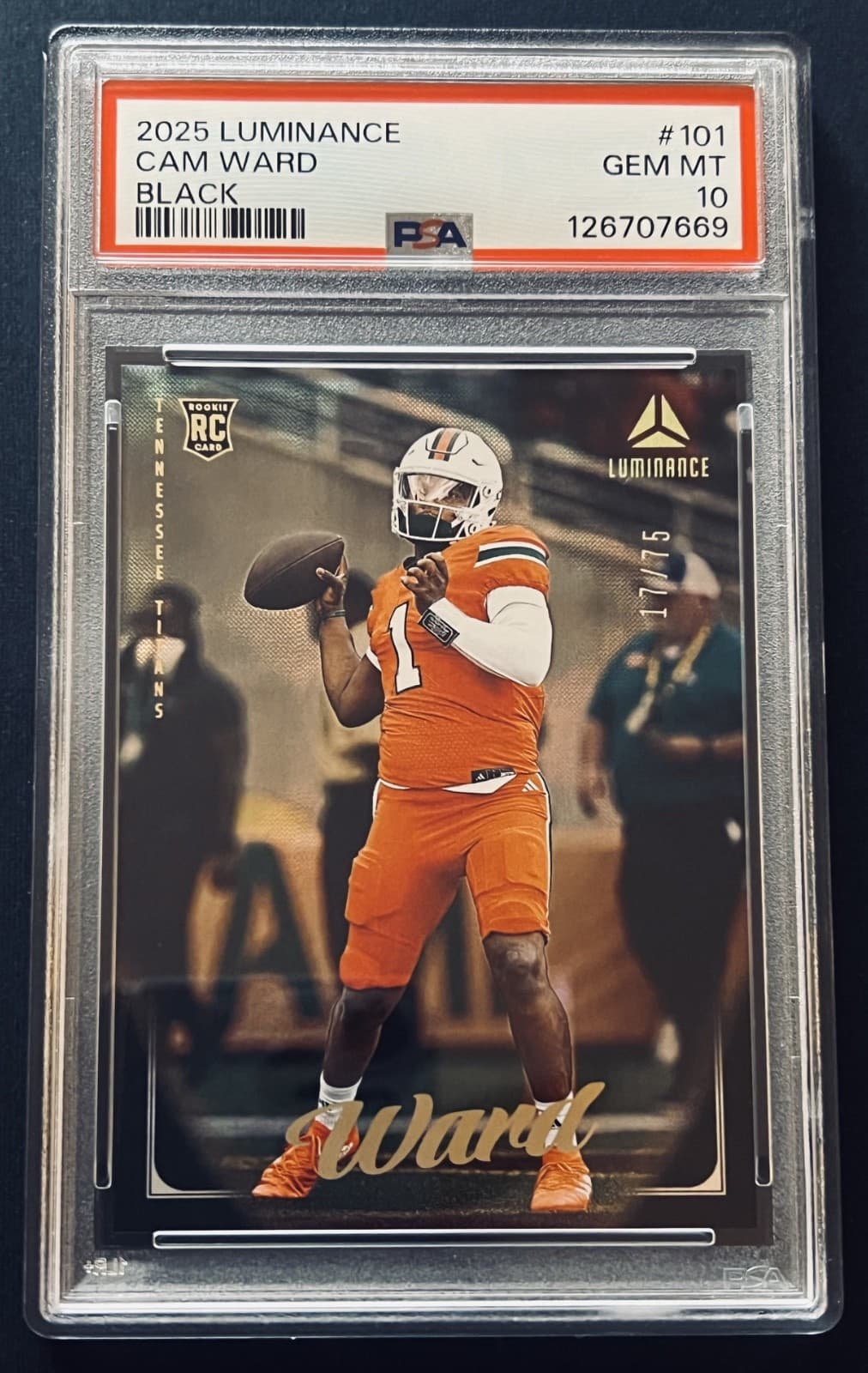 Cam Ward Panini Luminance #101 Black