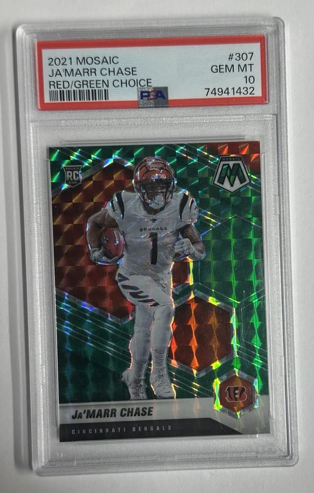 JaMarr Chase Panini Mosaic #307 Red/Green Choice