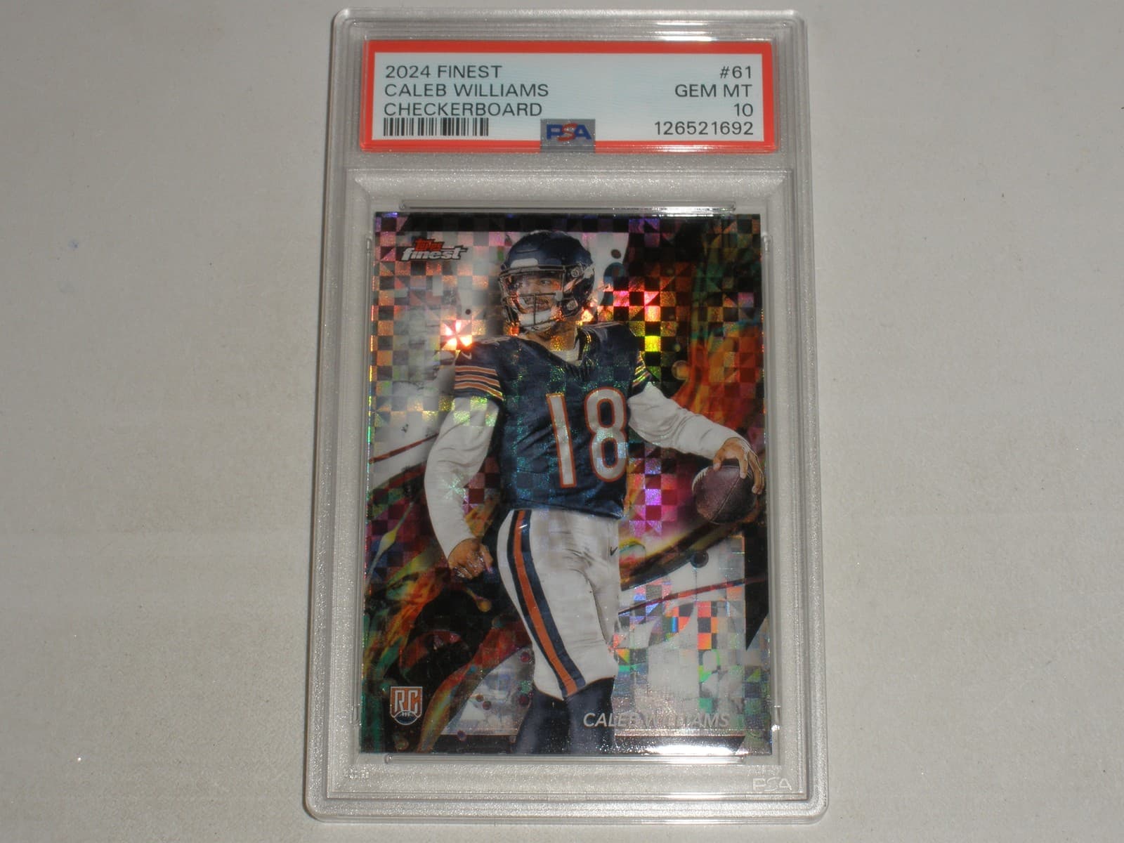 Caleb Williams Topps Finest #61 Checkerboard