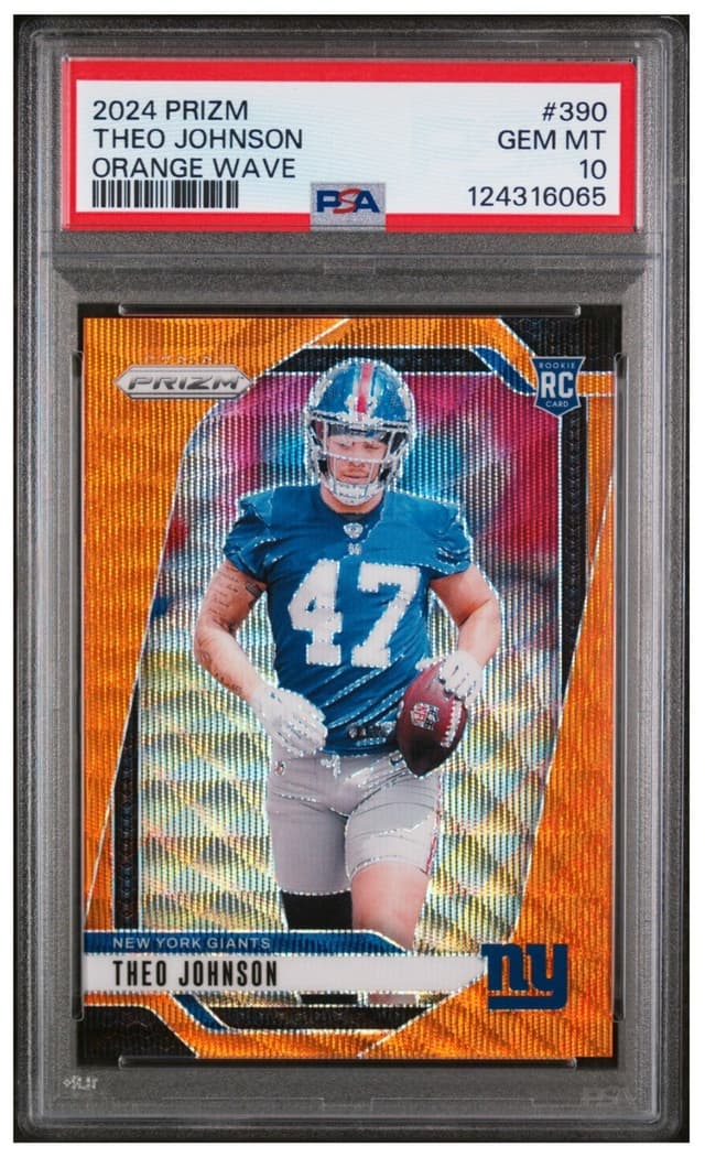 Theo Johnson Panini Prizm #390 Orange Wave
