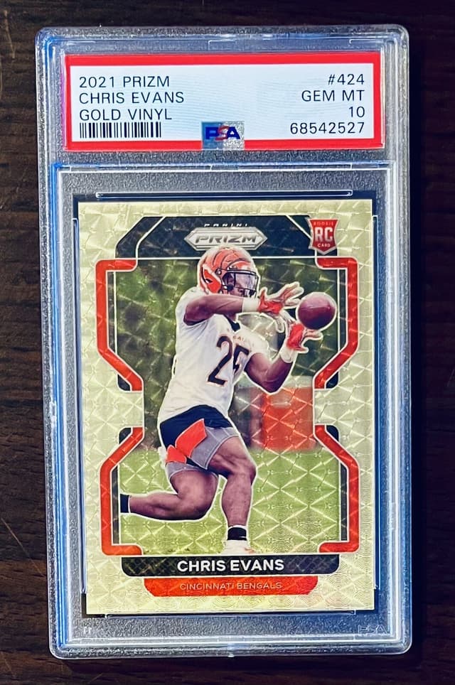 Chris Evans Panini Prizm #424 Gold Vinyl