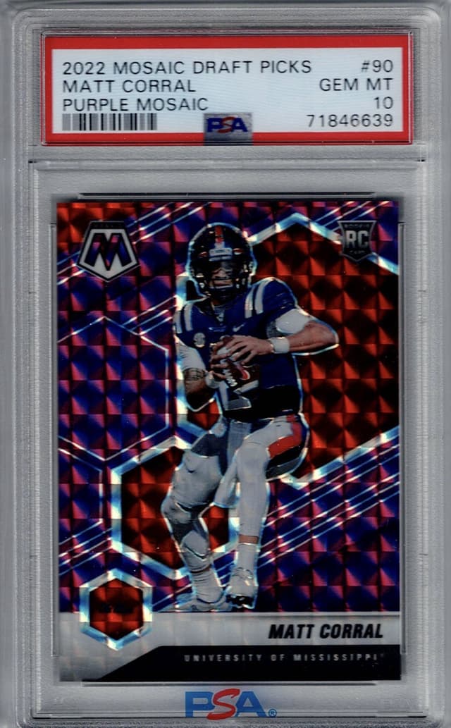 Matt Corral Panini Mosaic Draft Picks #90 Purple Mosaic