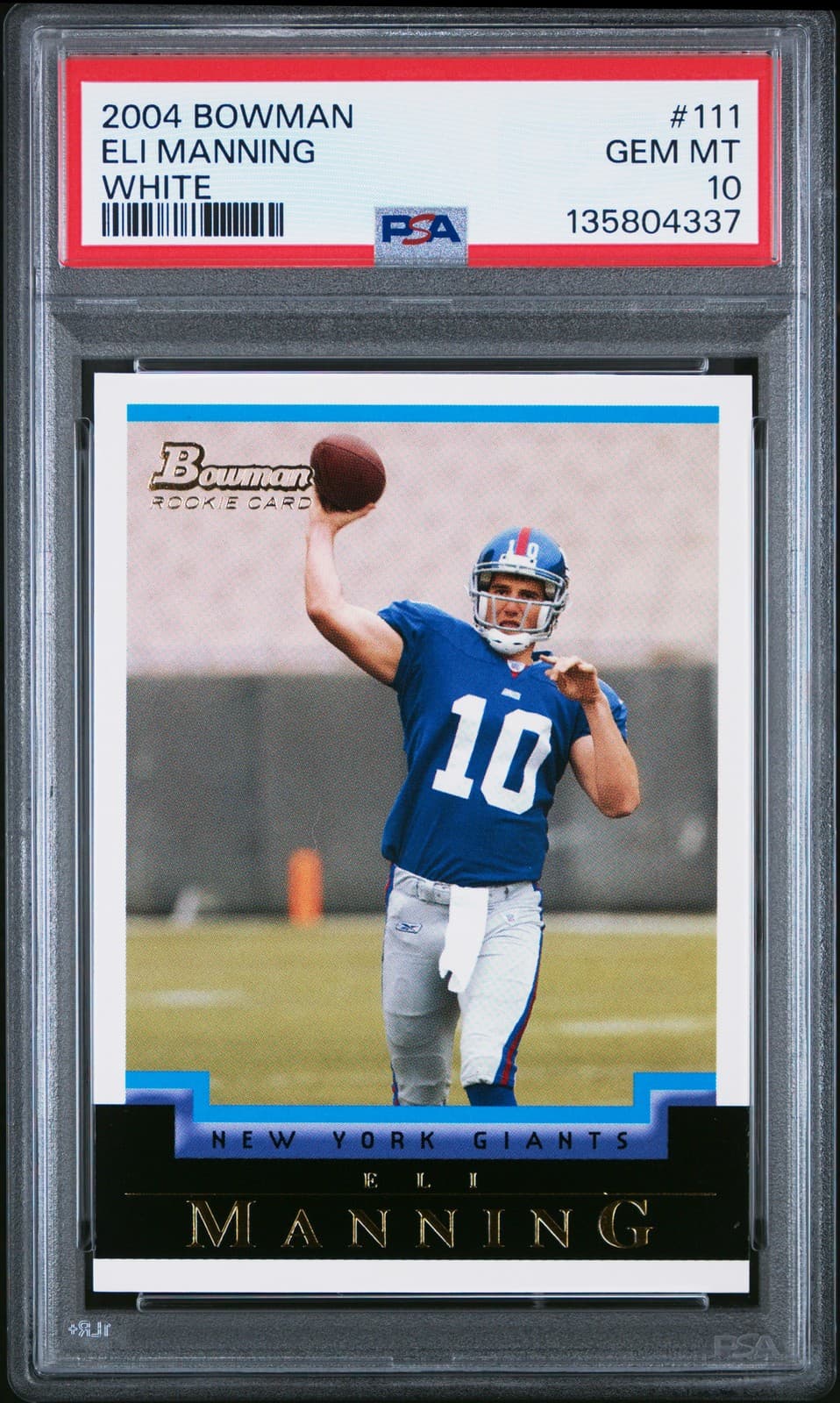 Eli Manning Bowman #111 White