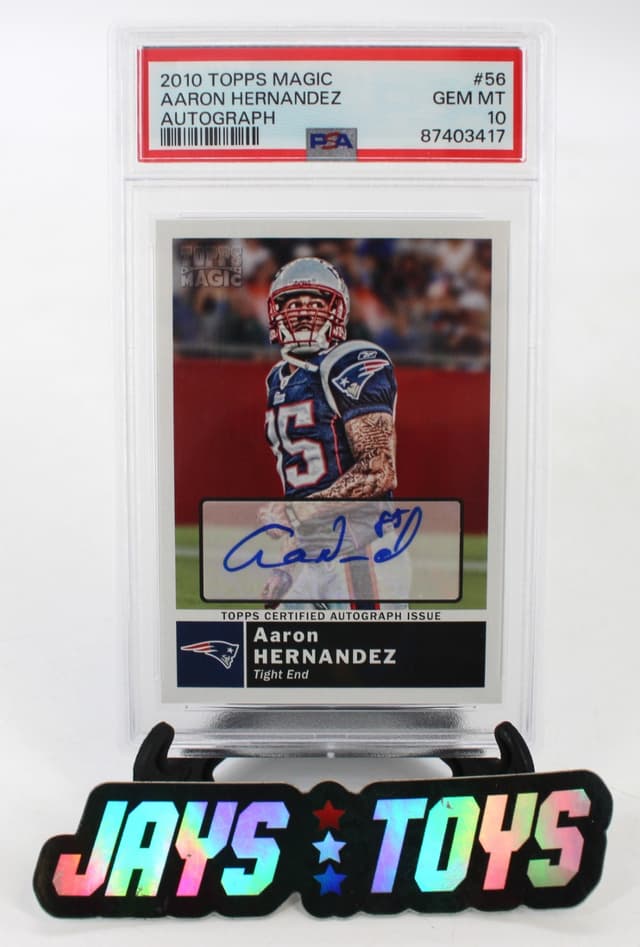 Aaron Hernandez Topps Magic #56 Autograph