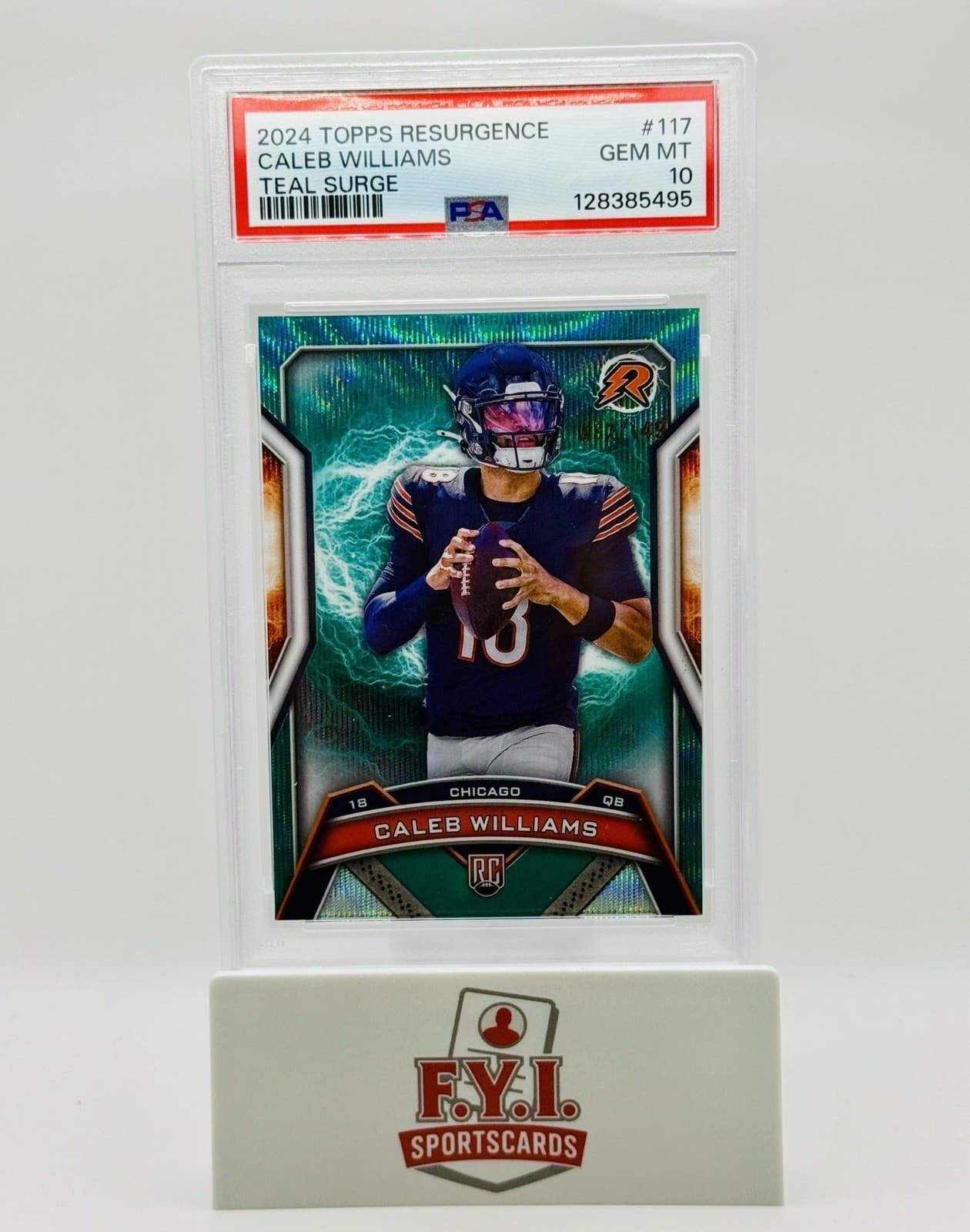 Caleb Williams Topps Resurgence #117 Teal Surge