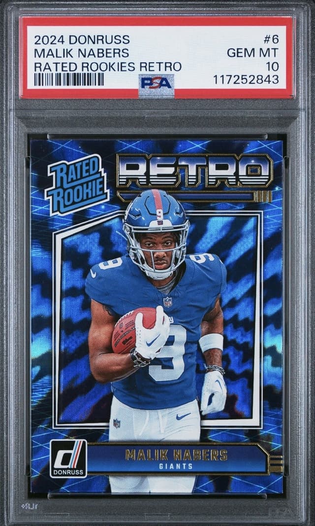 Malik Nabers Panini Donruss Rated Rookies Retro #6 Base