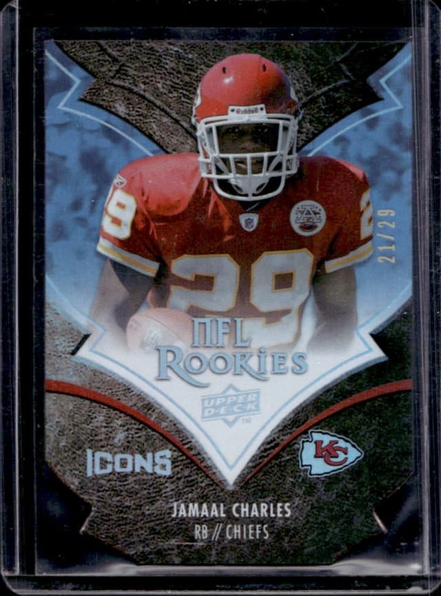 Jamaal Charles Upper Deck Icons #142 Blue Die-Cut