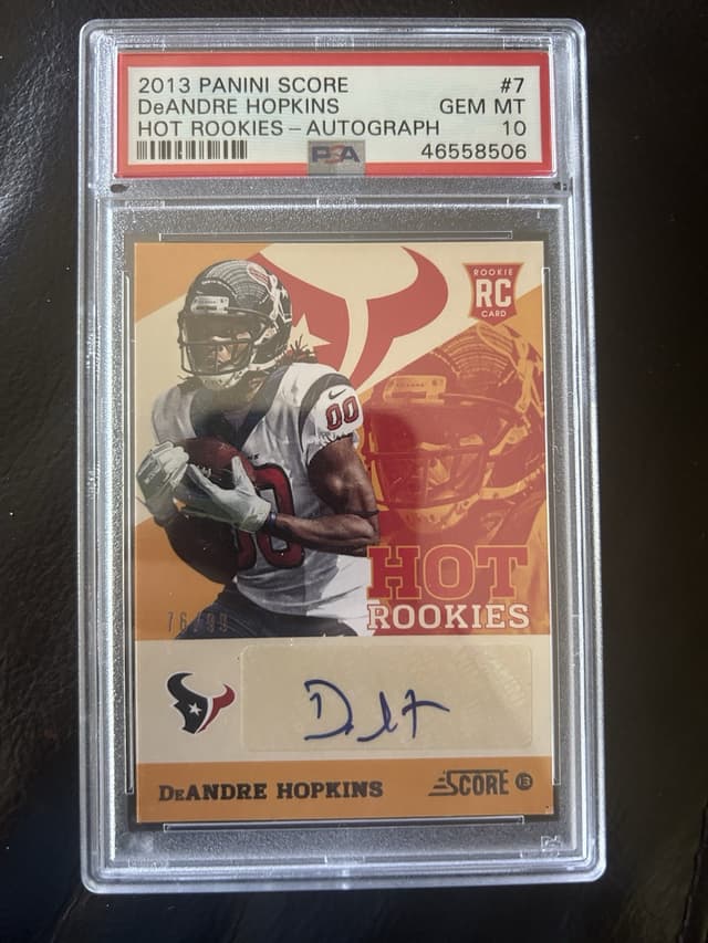 DeAndre Hopkins Panini Score Hot Rookies #7 Autograph