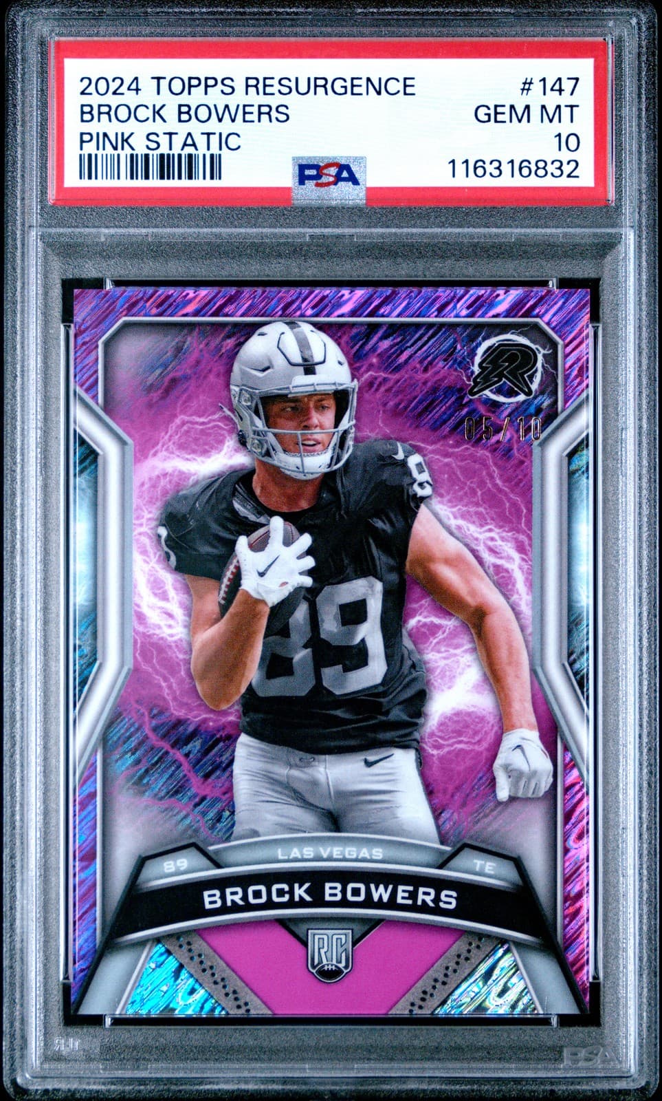 Brock Bowers Topps Resurgence #147 Pink Static