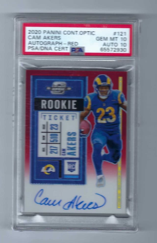 Cam Akers Panini Contenders Optic #121 Autograph-Red