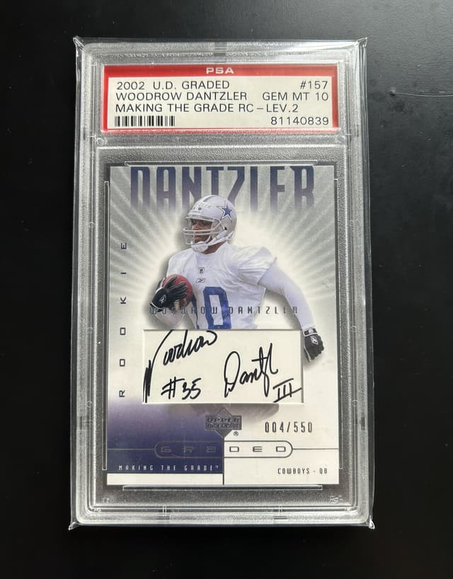 Woodrow Dantzler Upper Deck Graded #157 Making the Grade RC-Gold