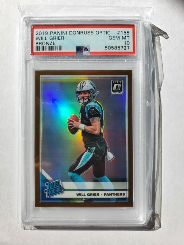 Will Grier Panini Donruss Optic #155 Bronze