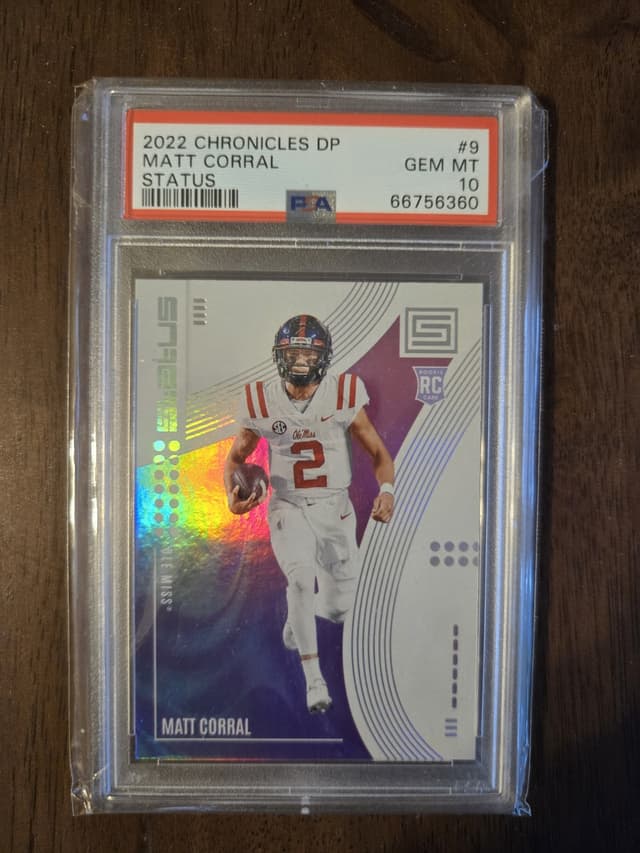 Matt Corral Panini Chronicles Draft Picks Status #9 Base