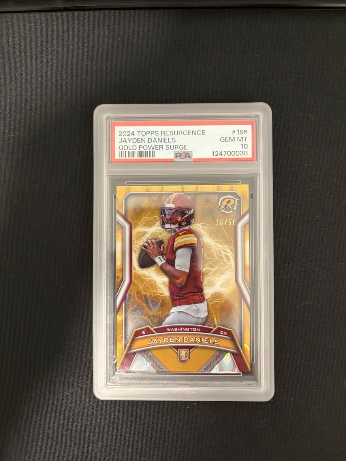 Jayden Daniels Topps Resurgence #196 Surge Refractor