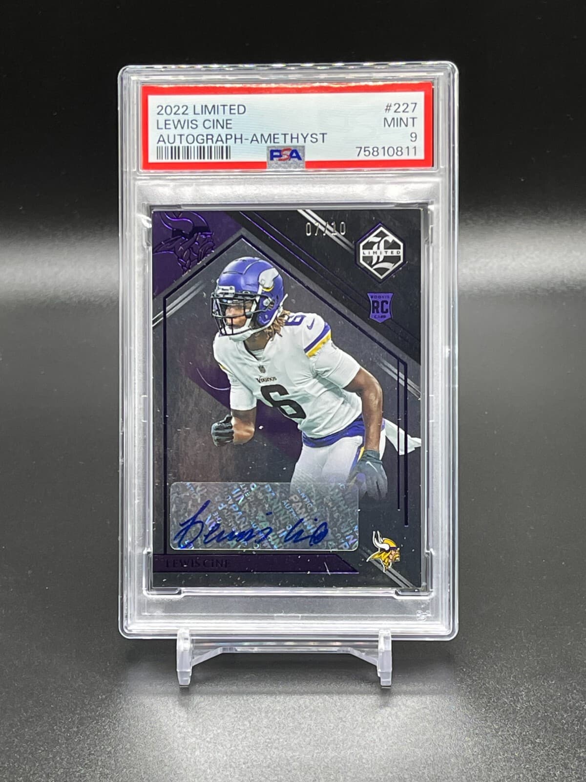 Lewis Cine Panini Limited #227 Autograph-Amethyst