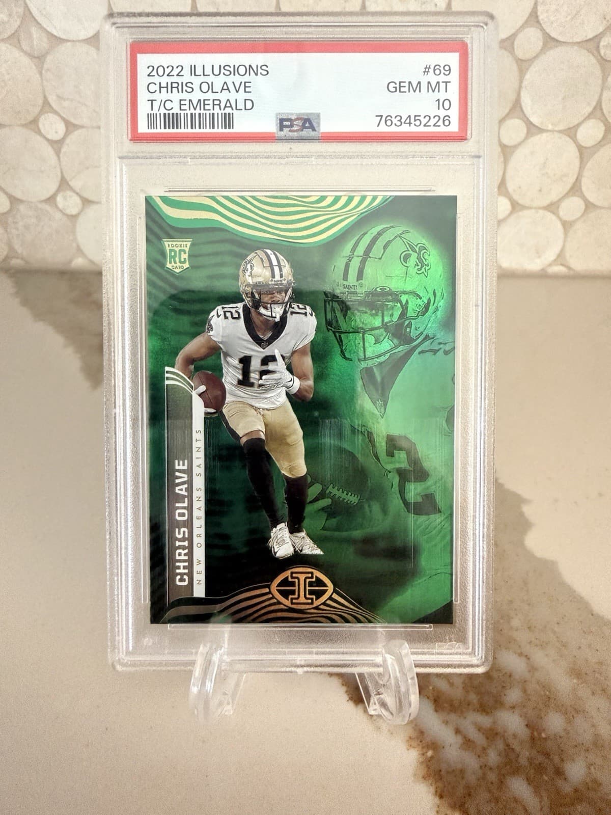 Chris Olave Panini Illusions #69 Trophy Collection Emerald