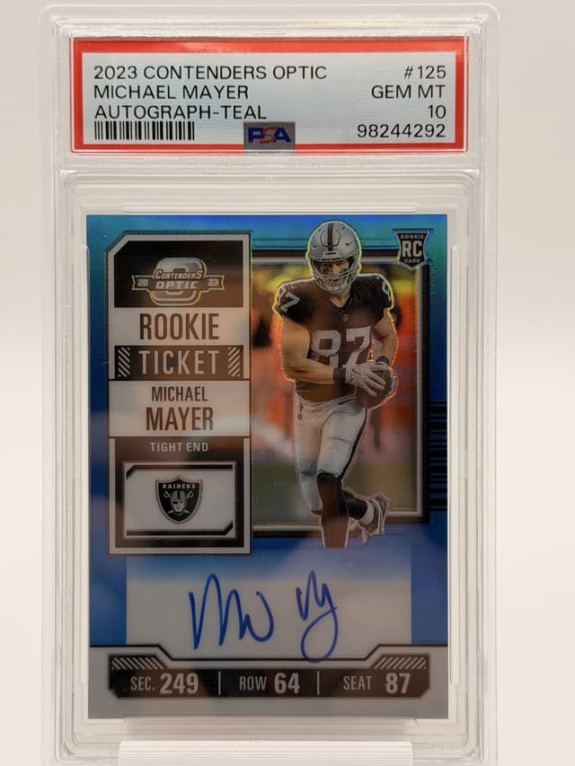 Michael Mayer Panini Contenders Optic #125 Autograph-Teal